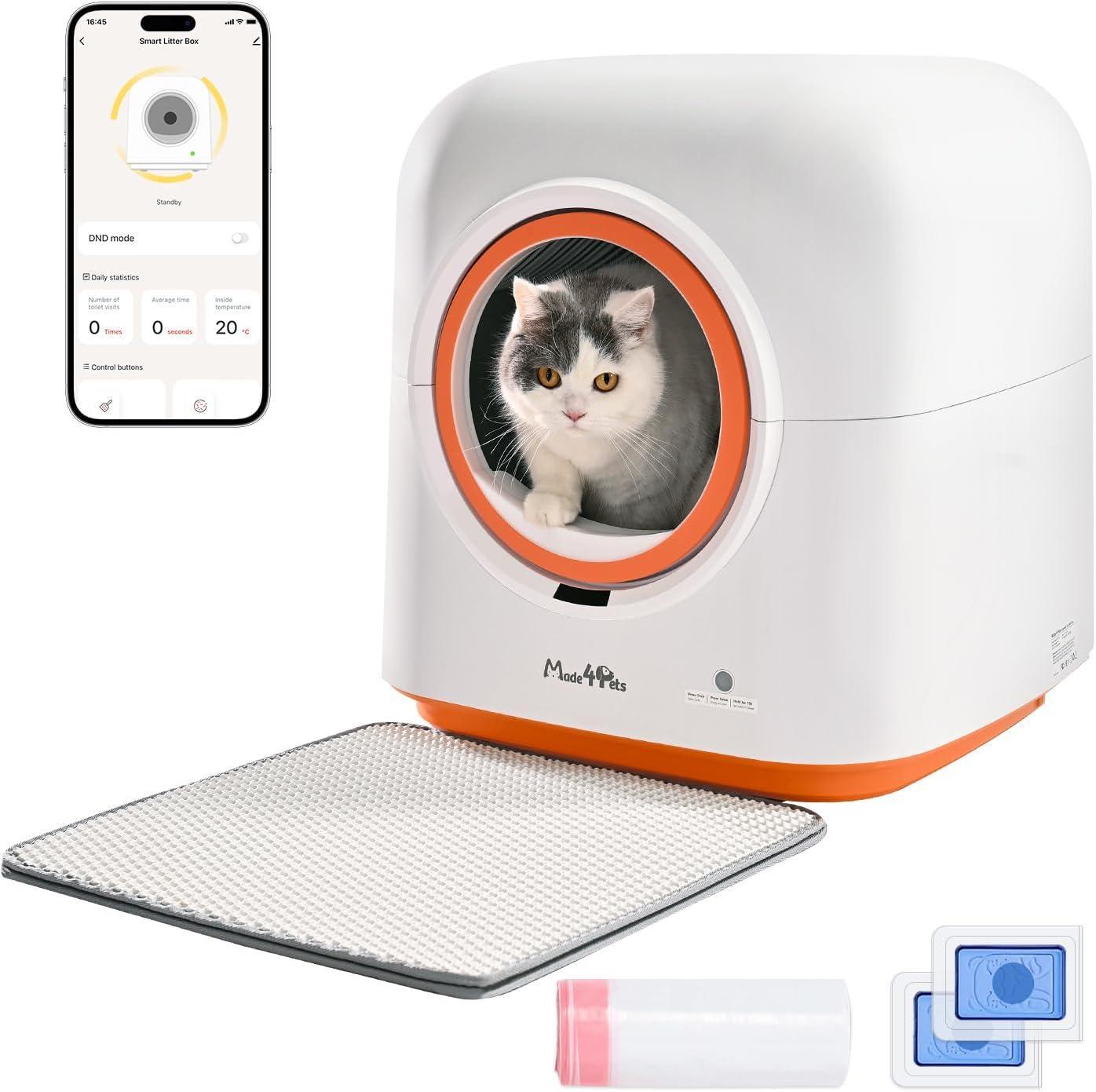 smart app controlled cat litter box
