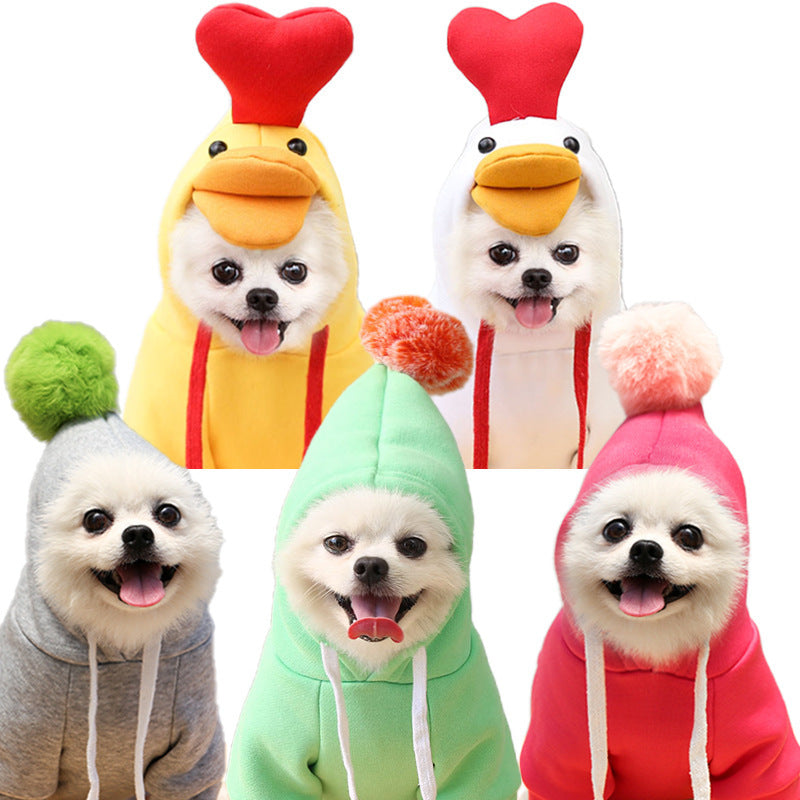 Cute Fruit Dog Hoodie – Warm Winter Fleece Clothes for Small Dogs