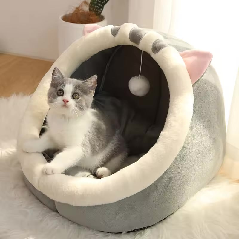 Cozy Cat Cave Bed – Warm, Soft & Private Sleeping Space for Cats & Small Pets