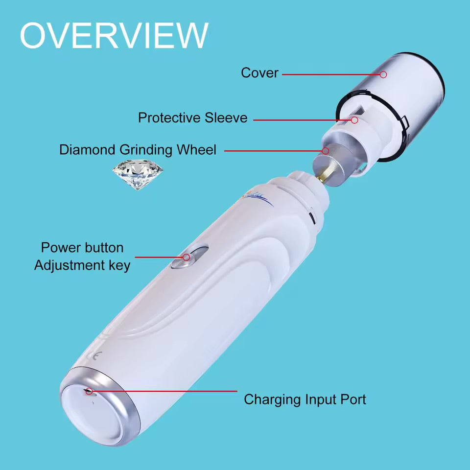 Professional Pet Nail Grinder – Safe, Silent & Painless Grooming Tool for Dogs & Cats