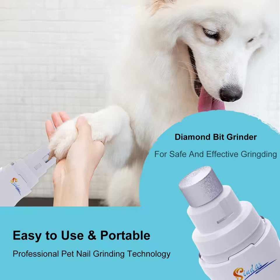 Professional Pet Nail Grinder – Safe, Silent & Painless Grooming Tool for Dogs & Cats